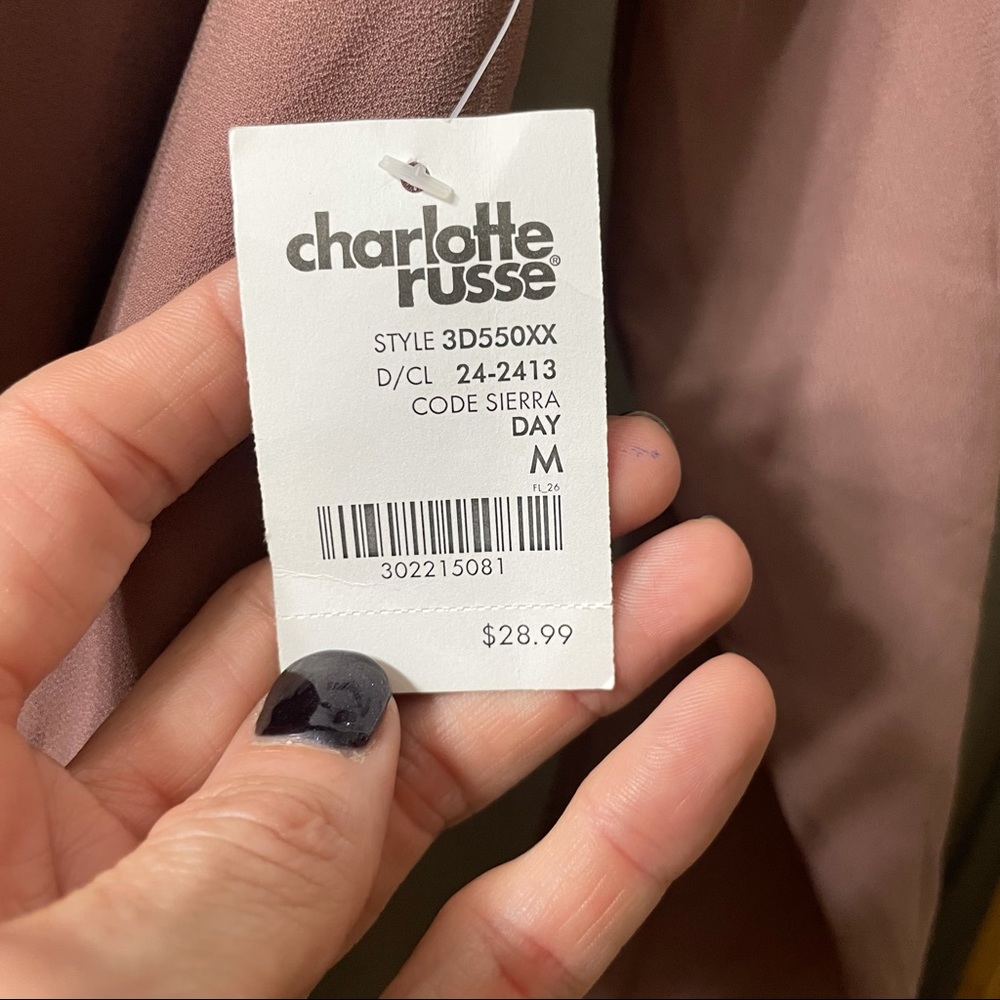 NWT Charlotte Russe Button Down Shirt Style Dress - Picture 10 of 10